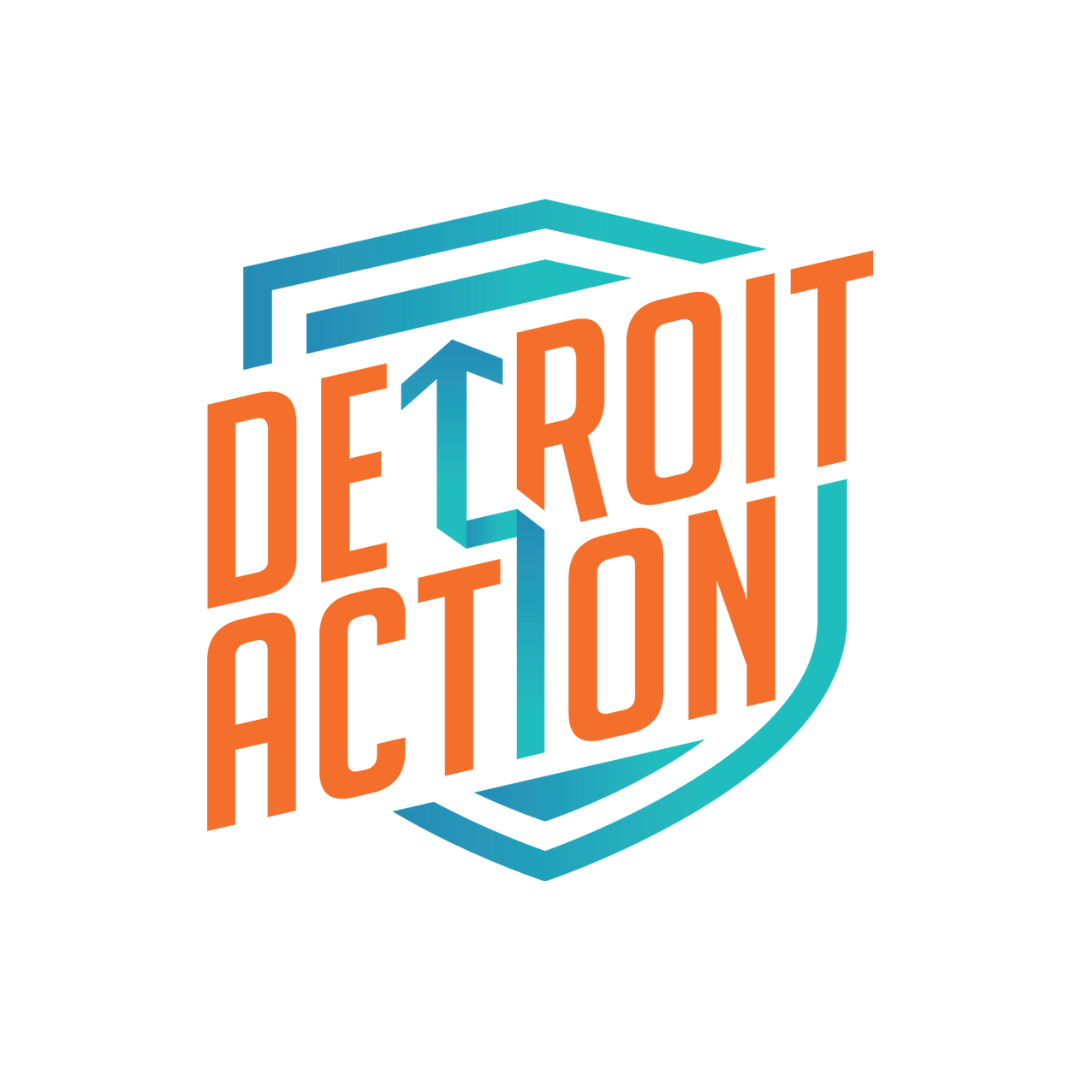 Detroit Action logo.  Community organization rooted in housing, labor and health justice